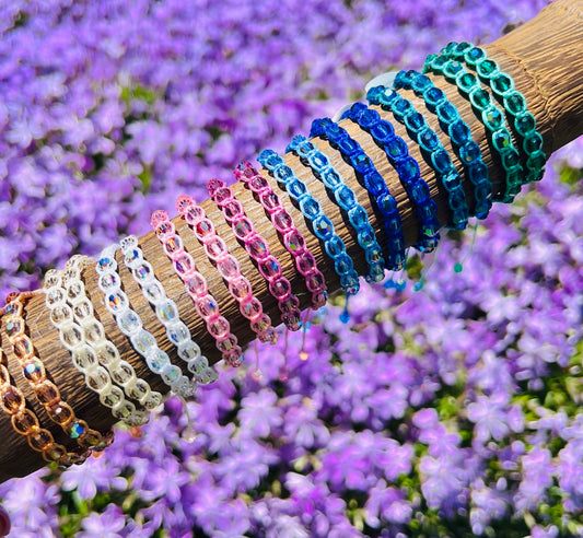 Czech Crystal Braided Bracelet